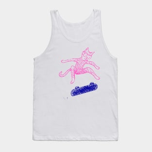 Kick Flip Cat Tank Top